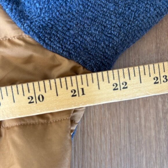 Prana Mens IncrediWool 1/2 Zip Quilted Wool Tan Blue Jacket NWT Medium - Picture 7 of 8